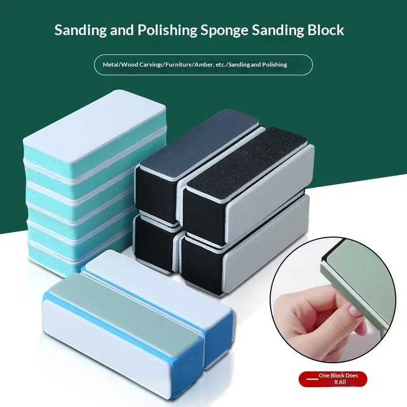 1 Nail File 4-in-1 Buffing File Block Double Sided Polishing Plate Block Watch Strip Jade Instrument Play Gold Silver Jewelry