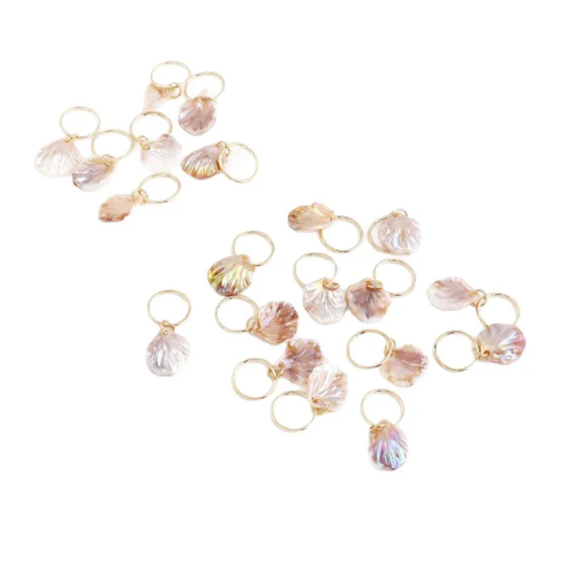 20 قطعة حلقات جديلة الشعر مقاطع الرهبة أقفال الشعر تجديل حورية البحر قذيفة الشعر الدائري المجدل الخرز الأصفاد المعدنية الديكور