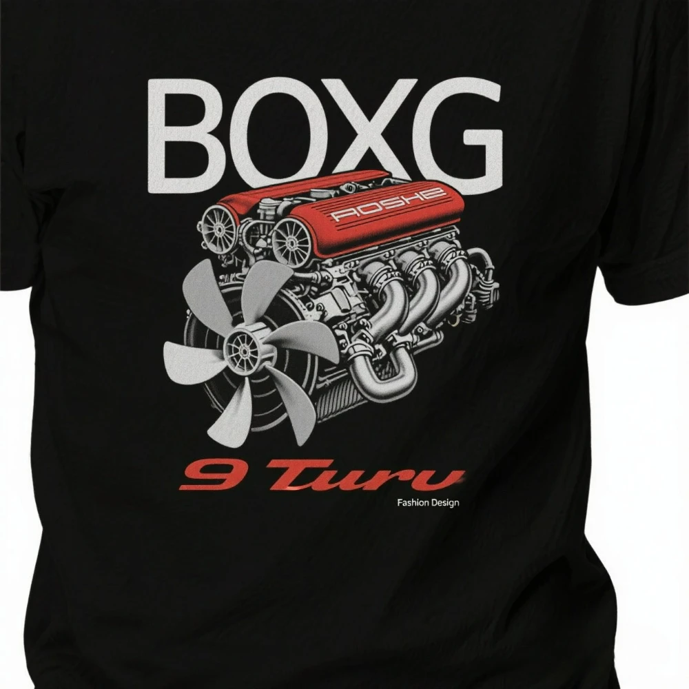 

Boxer Engine. Fashion Design Turbo Fans T-Shirt. Summer Cotton Short Sleeve O-Neck Men's T Shirt New S-3XL