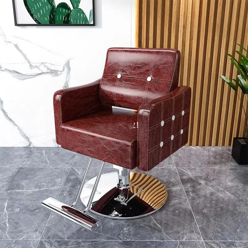 Protector Aesthetic Barber Chair Support Iron Hairstylist Salon Barber Chair Swivel Vintage Cadeira De Barbeiro Tattoo Furniture