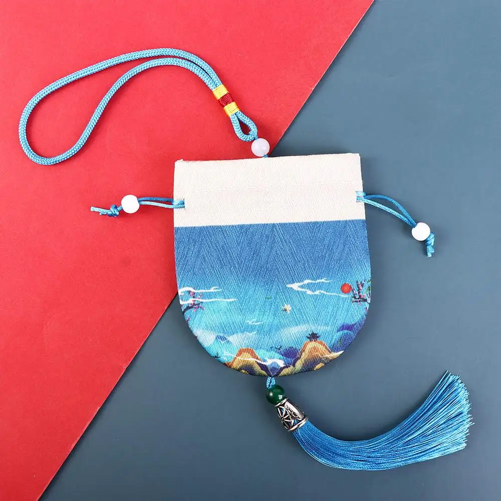 Gift Pouch Cloth Multi Color Drawstring Tassel Flower Purse Pouch Empty Sachet Women Jewelry Bag Chinese Style Storage Bag