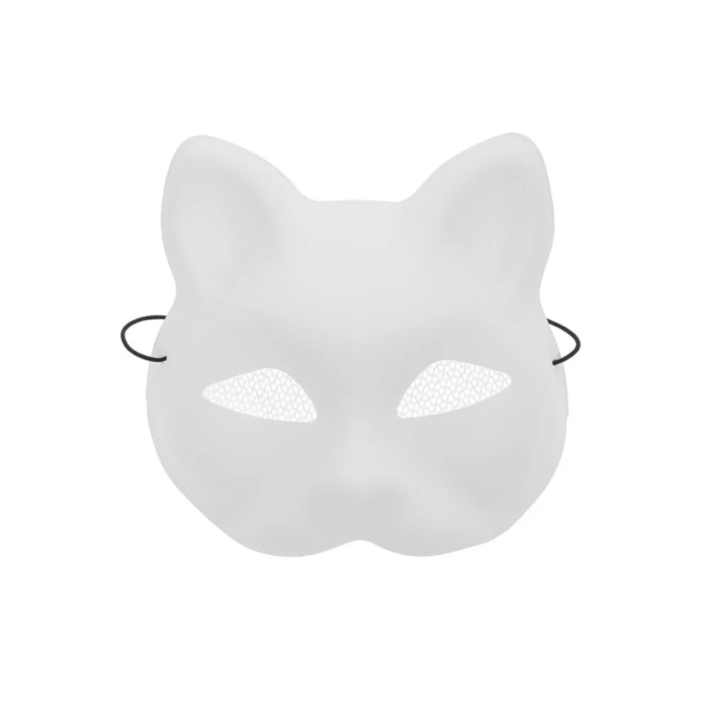 

Mask Mesh Yarn Eyes White Pvc Mask Fox Masks Diy Blank Mask For Dress Up Props Cosplay Halloween Party