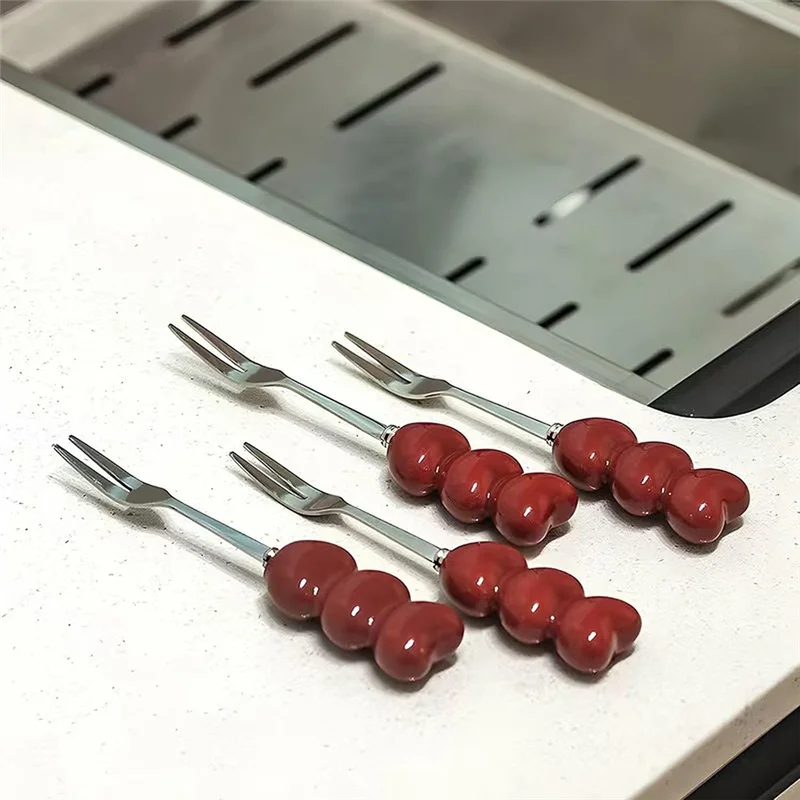 ABDJ-Muchedor de fruta para el hogar, tenedor de postre, estilo moderno para decorar la mesa de comedor para cumpleaños, reuniones familiares