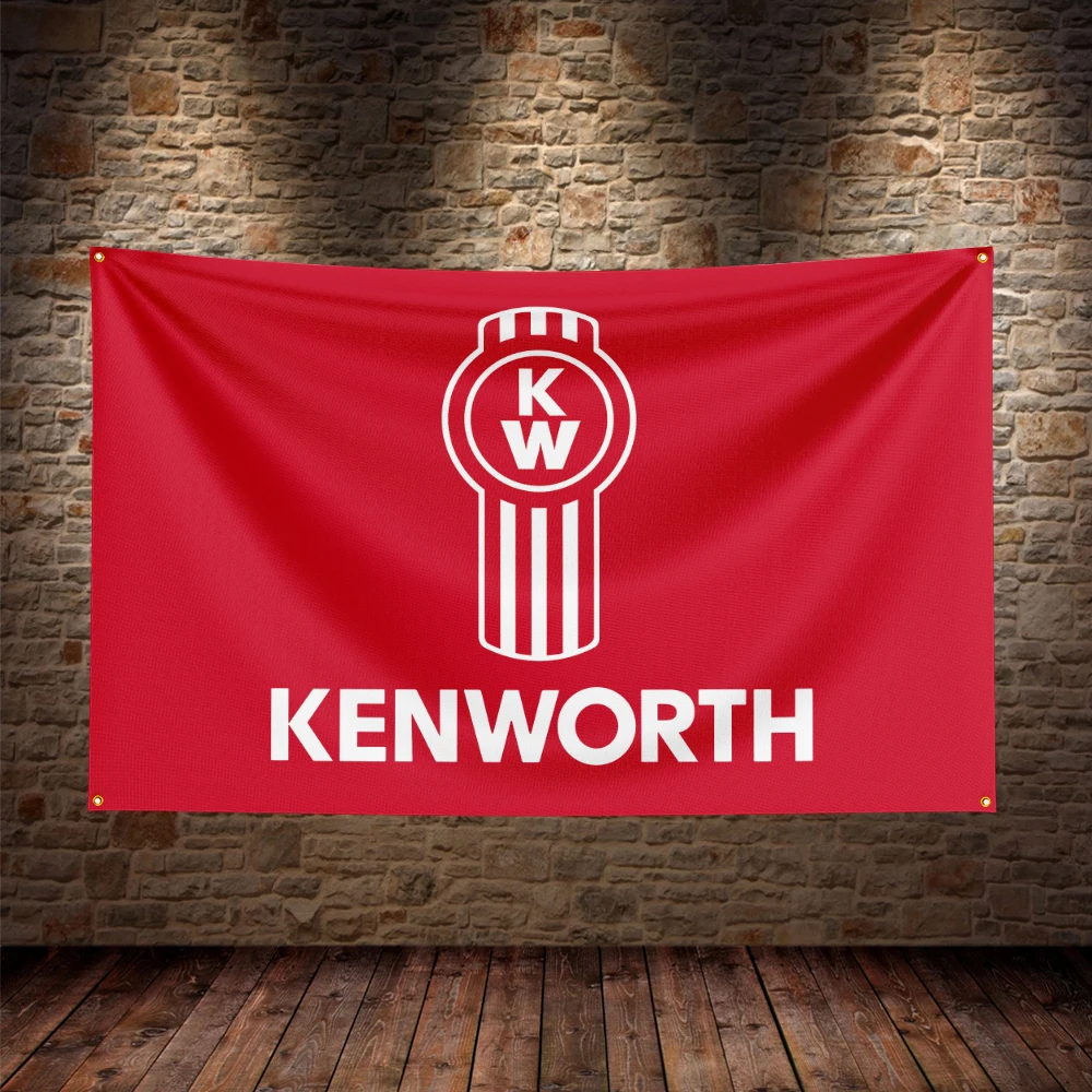 3X5Ft Kenworths Racing Car Flag Polyester Printed Car Banner For Decor