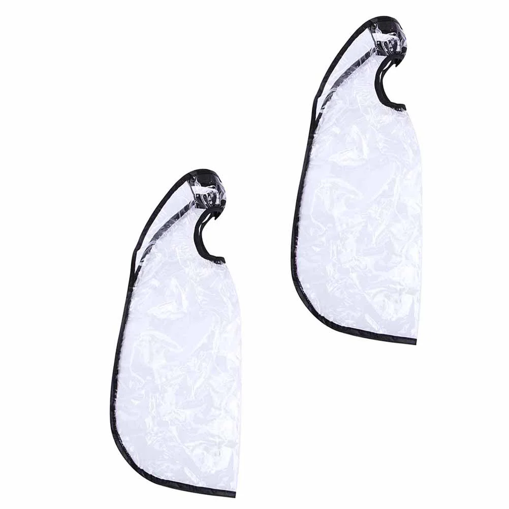 

2 Pcs Adjustable Elderly Shampoo Bib Apron Color Depositing Plastic Pp Hair Stylist