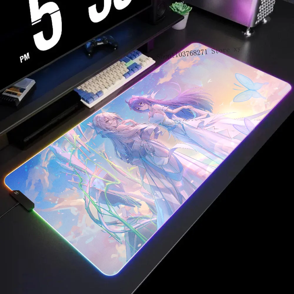 

Honkai Star Rail Seele Vollerei Mousepad XXL RGB Gaming Mouse Pads HD Black Gamer Accessories Large LED