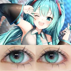 UYAAI 1 para Anime soczewki kontaktowe dla oczu nowy kolor kontakt dziewczyna Anime kolorowe soczewki piękno naturalne kolorowe szkła oczy Cosplay