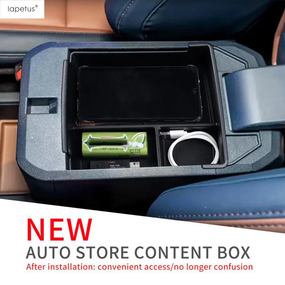 

Central Storage Pallet Armrest Container Multi-grid Box Cover Fit For Ford Maverick 2022 2023 2024 Plastic Interior Accessories