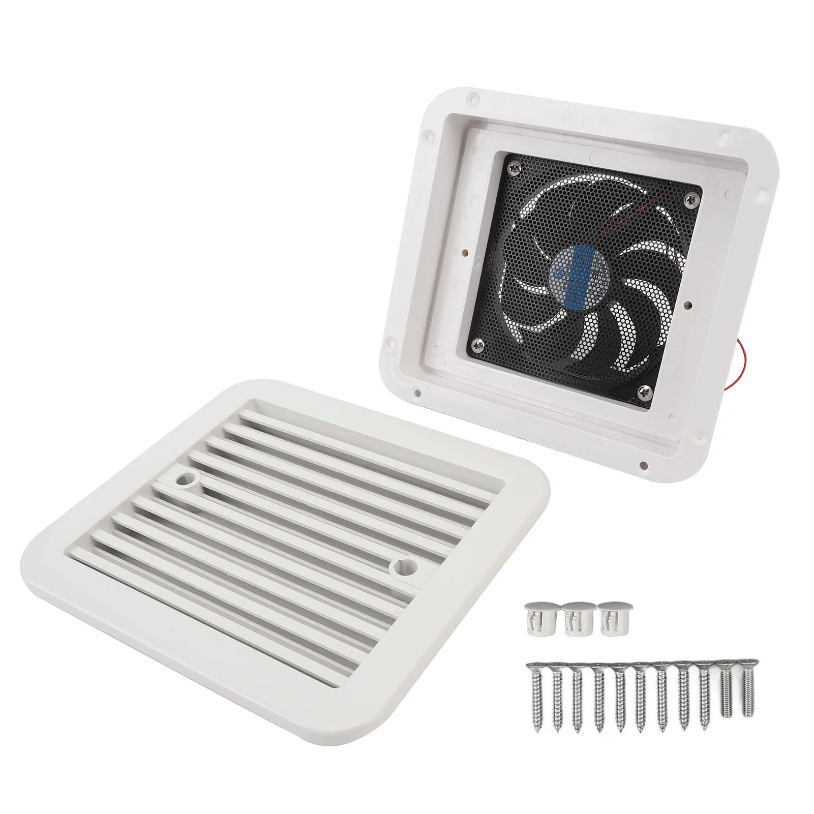 RV-Seitenventilator, 1-Wege, starker Wind, 3000 U/min, 24 V, Abluftventilator für Anhänger, Boot, Yacht, Küche, Badezimmer, Wohnmobil, Küche, Entlüftungsventilator