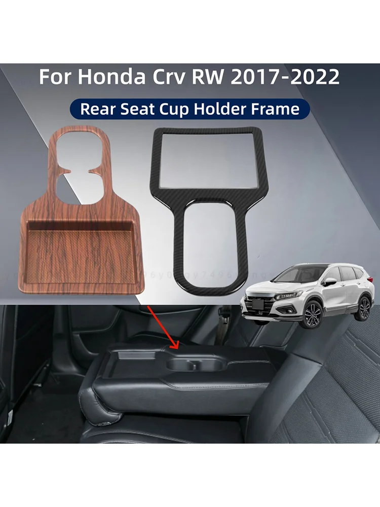 

Car Upgrade Stickers Styling Rear Seat Cup Holder Frame For Honda Crv RW 2017 2018 2019 2020 2021 2022 Decoration Accessories