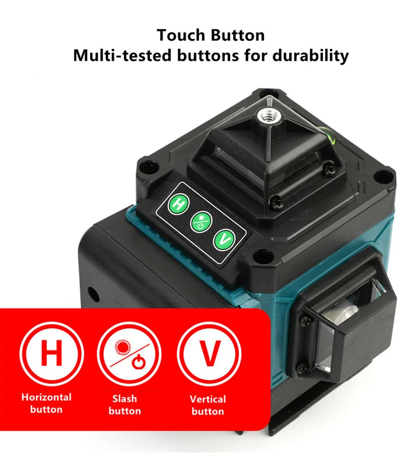 Imagem -06 - Nível Laser 12 16 Linhas Nível 3d 4d Auto-nivelamento 360° Horizontal e Vertical Cruzamento de Feixe Laser Verde Linhas de Lazer Níveis