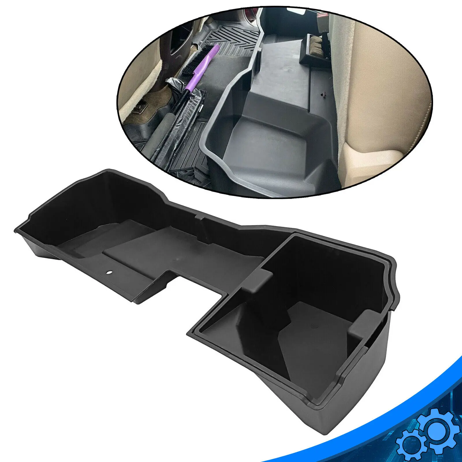 US Underseat Storage Box For 2014- 15 16 17 18 Silverado Sierra 1500 2500 Extended Double Cab