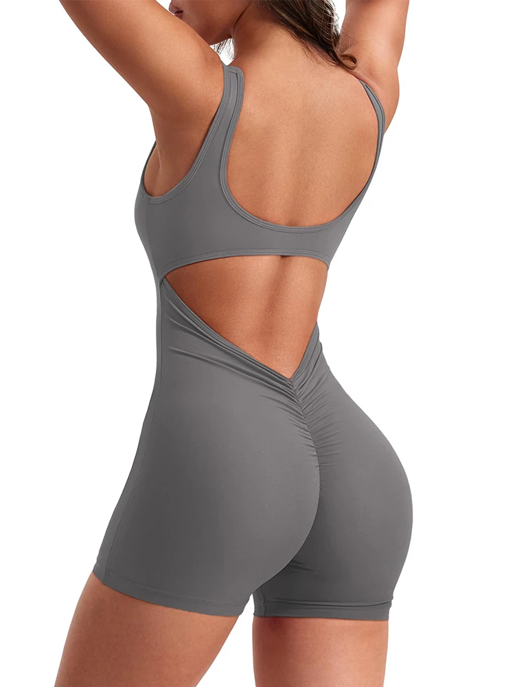 Camiseta de Yoga de una pieza para mujer, chaleco sin mangas, pantalones cortos deportivos de una pieza para Fitness, novedad de verano 2024