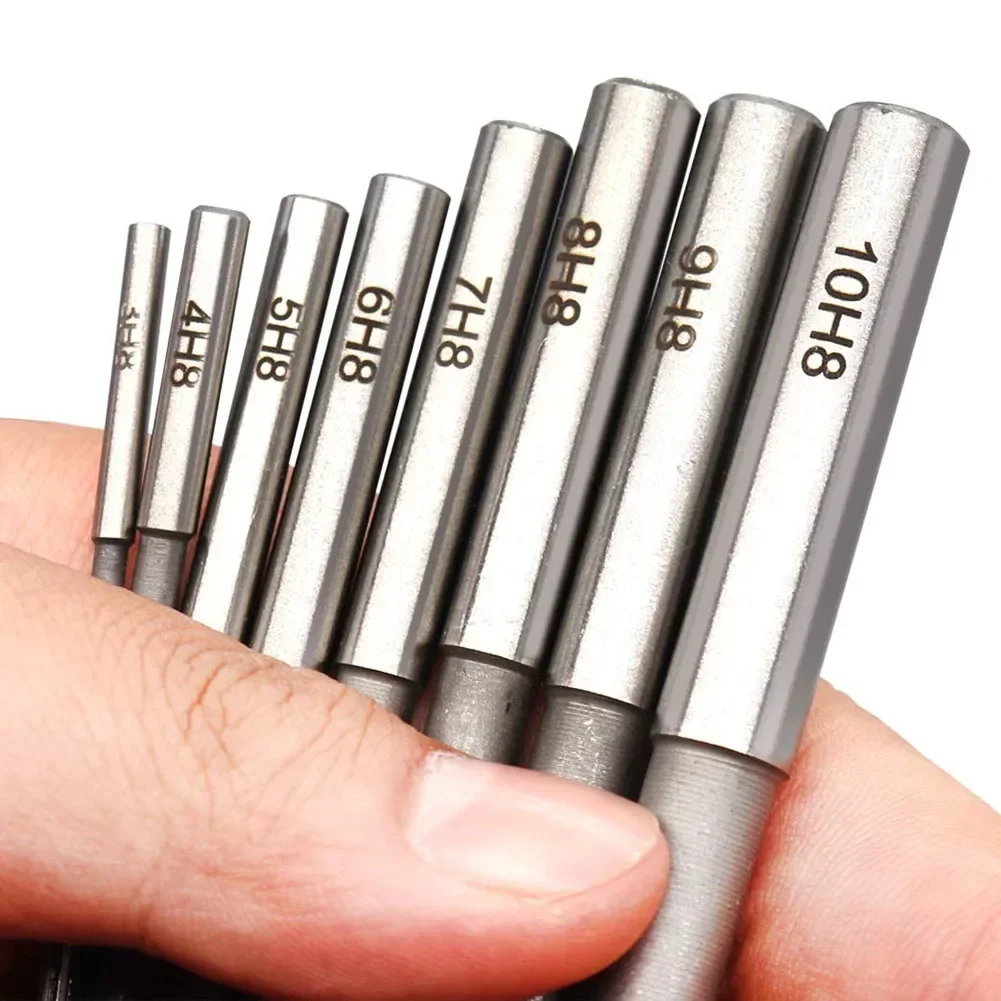8pcs H8/H7 HSS Reamer 3-10mm Straight Shank Hand Reamer Chucking Reamer Machine Reamer Milling Cutter Reamer Machining Tool