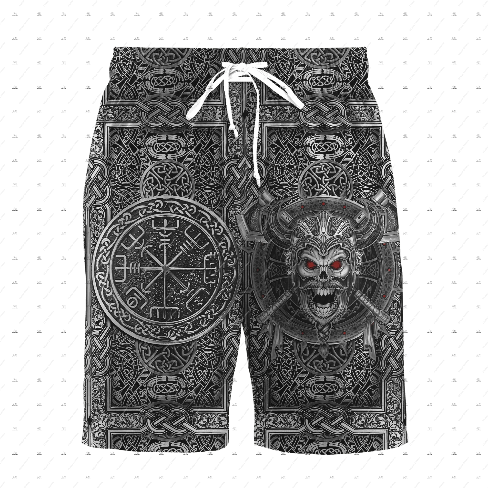 NewFashion Valhalla God Odin Warrior Wolf Fenrir Tattoo Vintage 3DPrint Summer Harajuku Streetwear Casual Beach Shorts Pants Q2