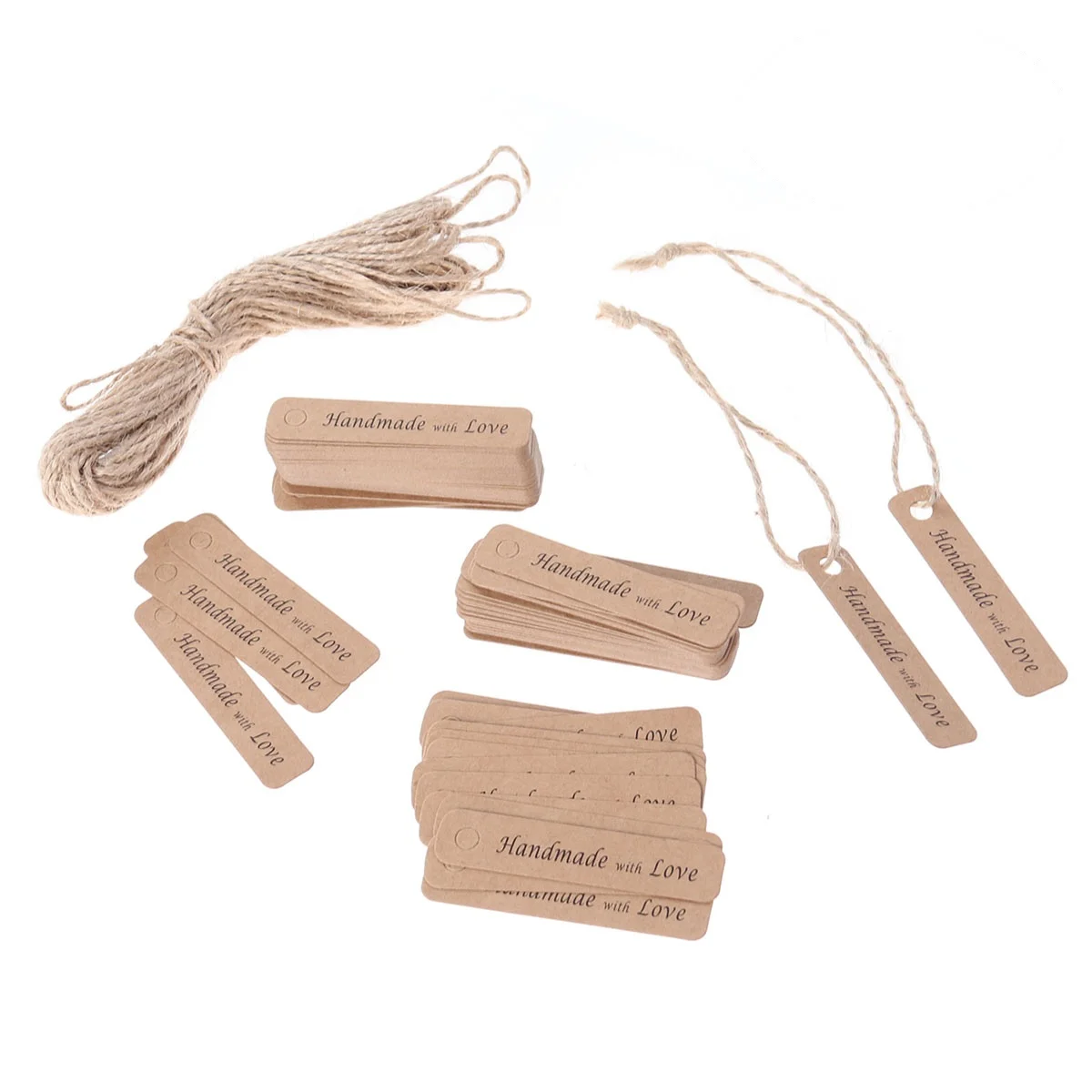 100 Pcs Kraft Paper Hang Tag Party Favor Tags Label Scrapbooking Gift Hanging Labels Wedding