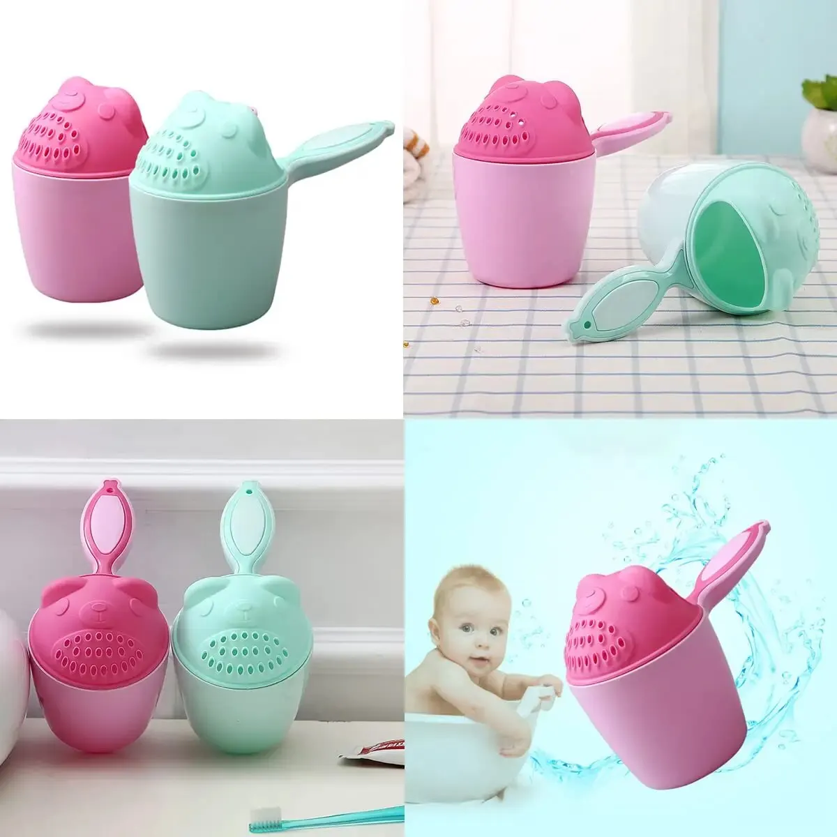 Baby Rinse Shampoo Rinser Baby Rinse Cup Baby Bath Rinser Wash Hair Cup by Protecting Infant Eyes