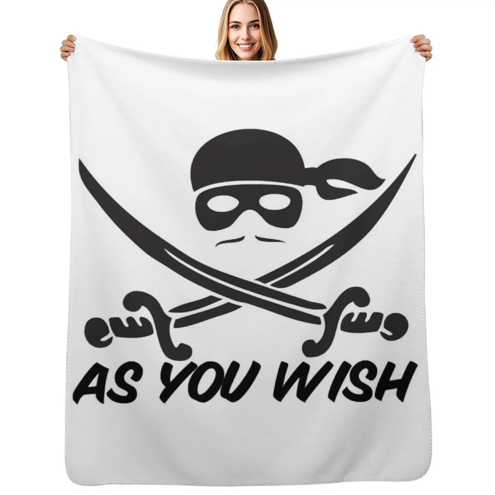 Dread Pirate Roberts As you Wish Throw Blanket Sleeping Bag manga Sofas Camping Luxury St Tourist Blankets
