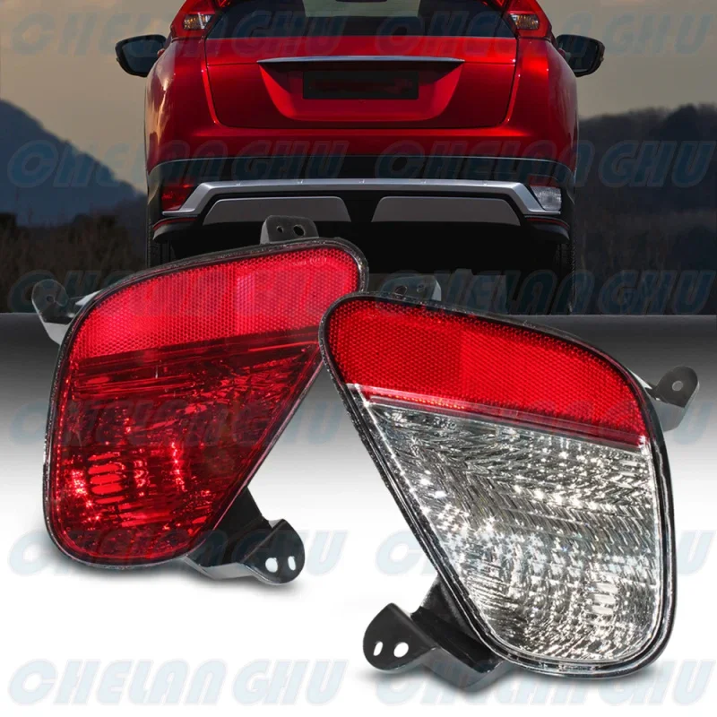 

For Mitsubishi Eclipse Cross 2017 2018 2019 2020 1 Pair Rear Bumper Reflector Light Lamp Without Bulbs Car accessories