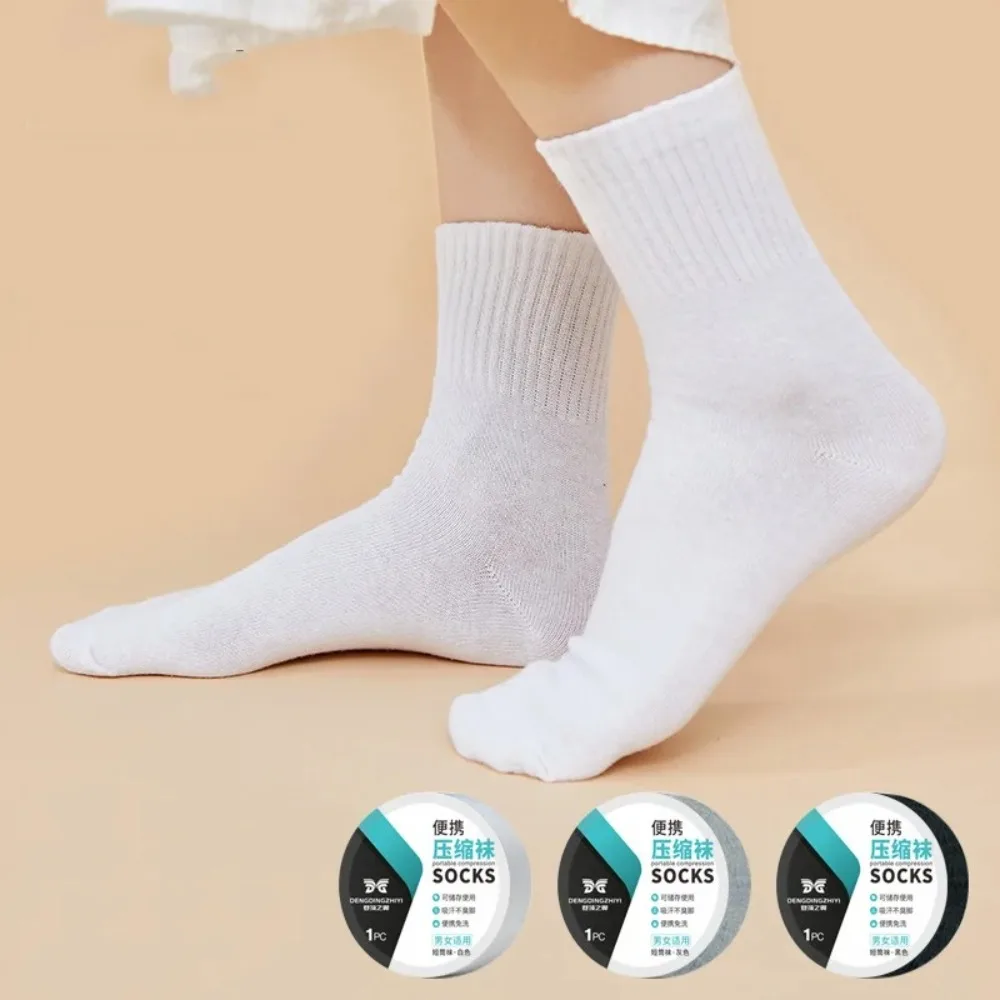 Chaussettes de compression de poulet en polyester, coton portable, chaussettes sans lavage, chaussettes courtes respirantes à manches moyennes, nouveau