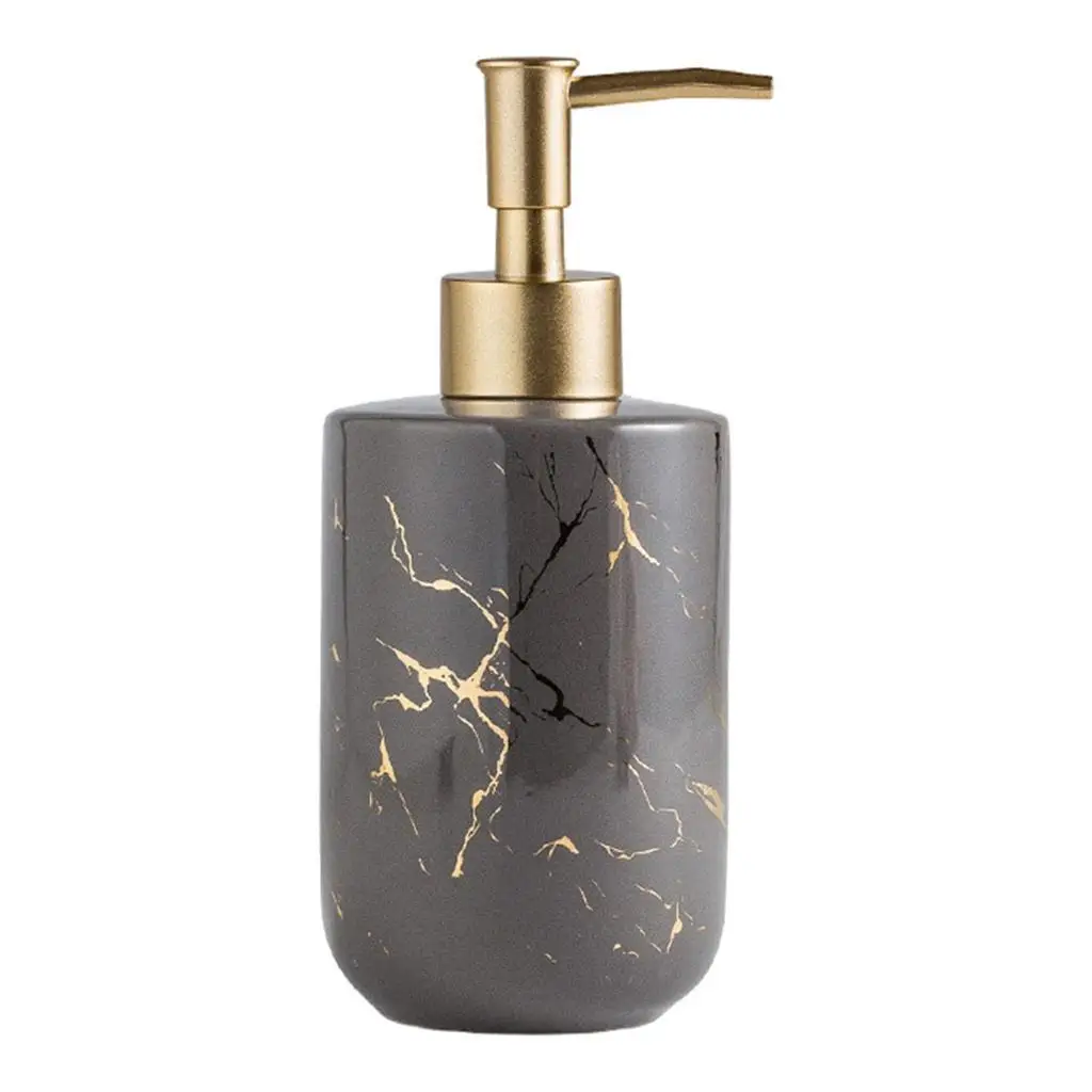 

Ceramic Soap Dispenser 300ml Marble Pattern Pump Bottle for Kitchen Accs
