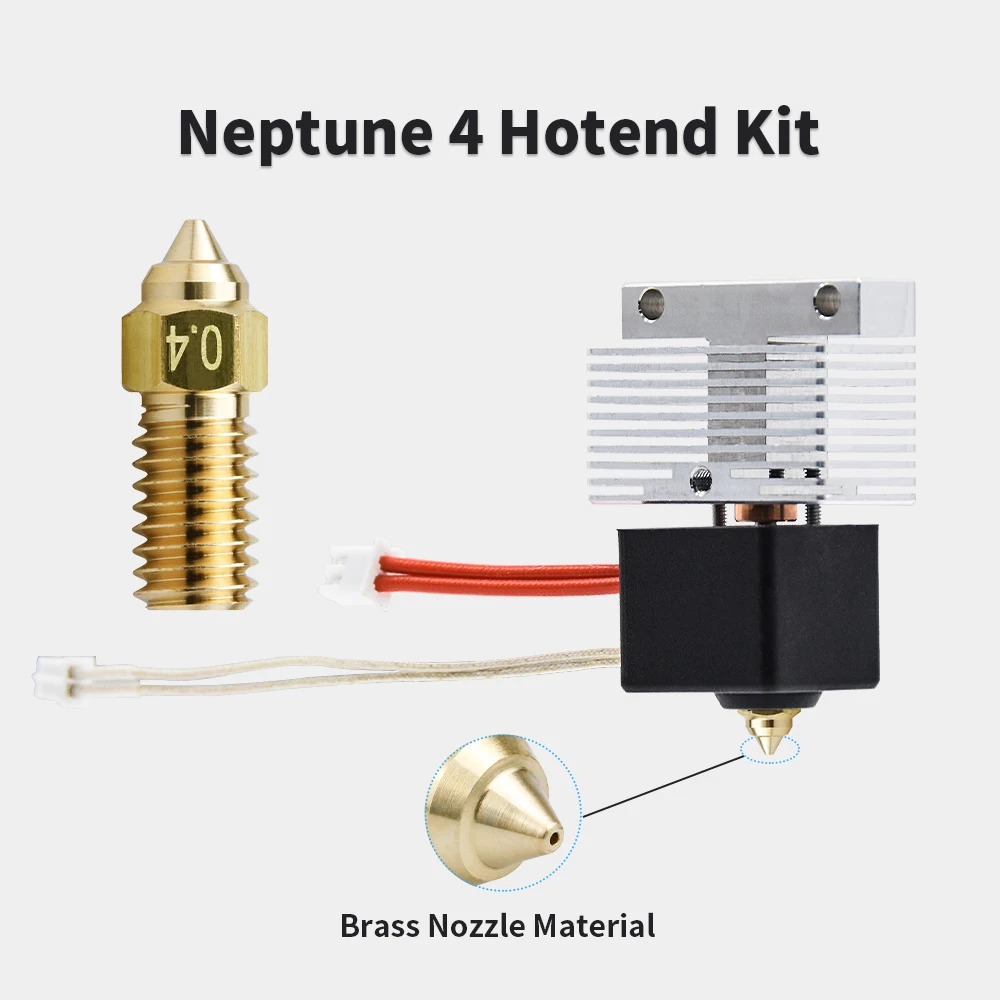 Neptune 4 Pro Hotend Kit Heated Block Thermistor 24V 50W Cartridge Heater Neptune Nozzle For NP4 3D Printer Accessories