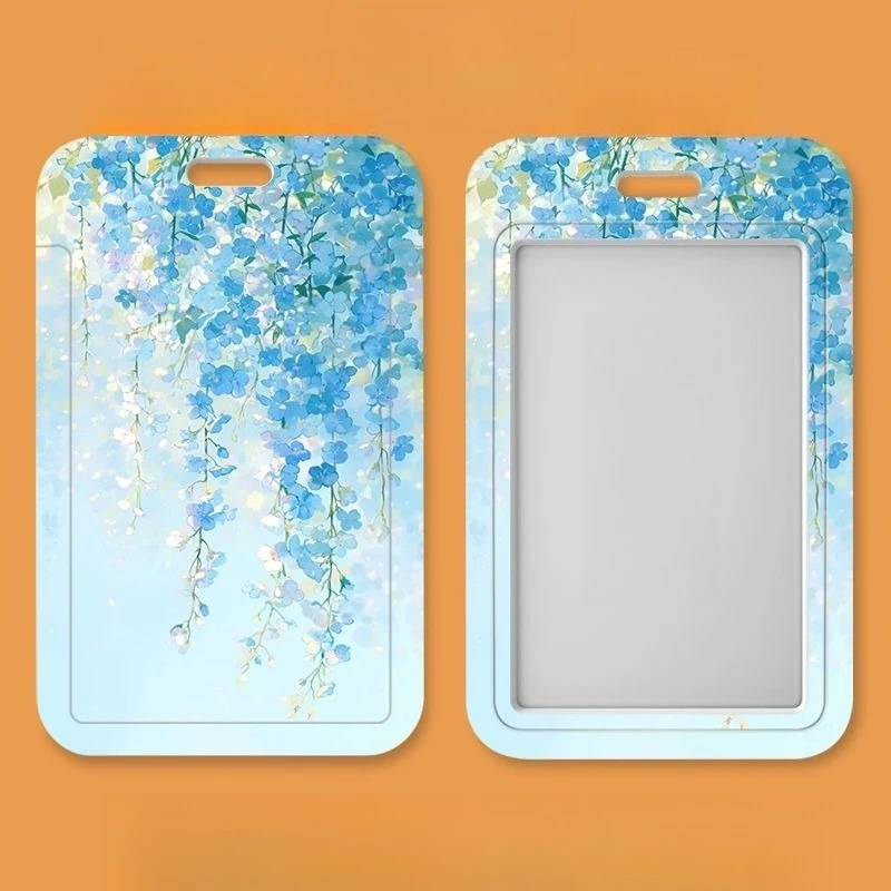 Inst Style Spring Stampe floreali Kpop Idol Card Collect Organizer Cancelleria Porta badge da donna Portachiavi Borsa porta badge carta d'identità di credito