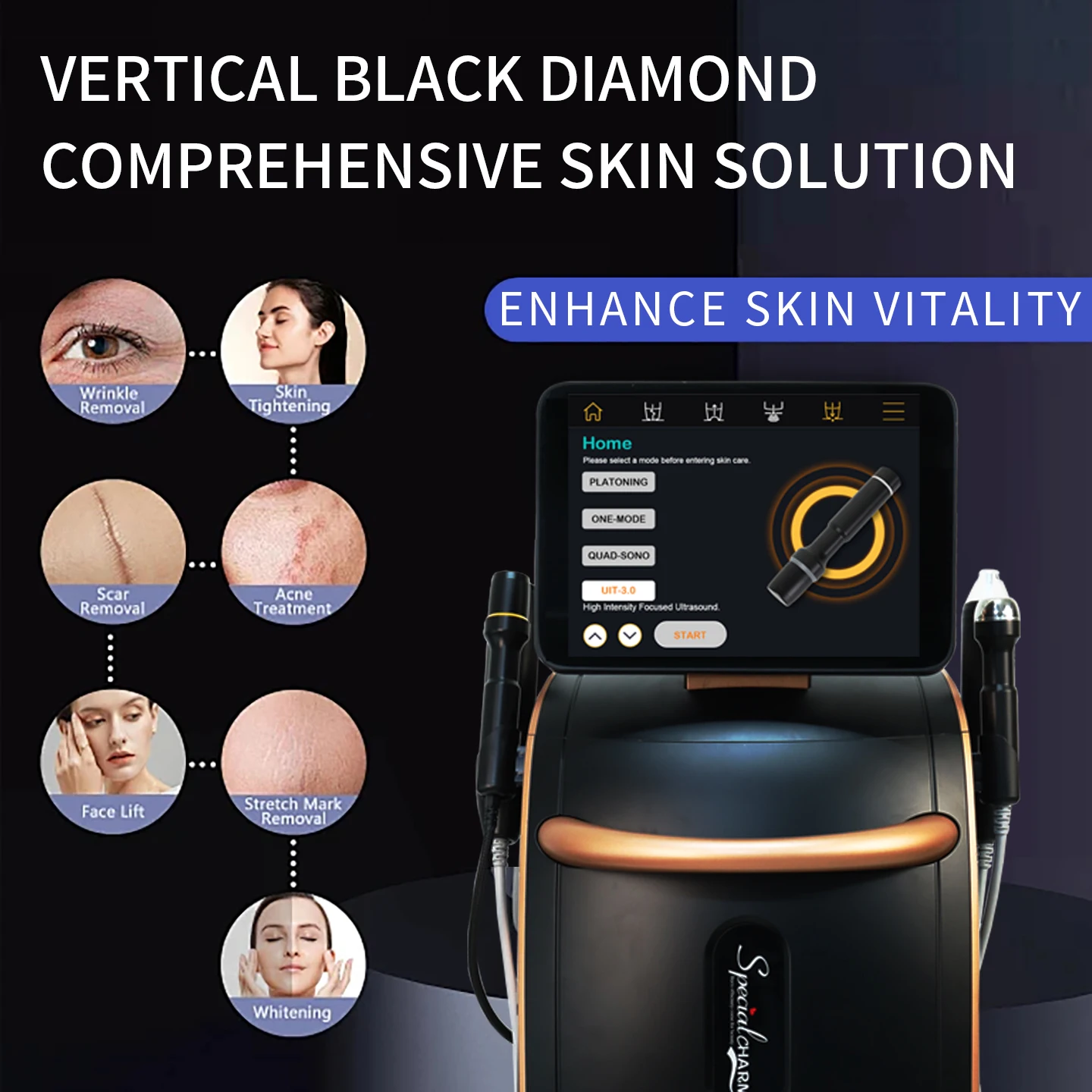 New 4-in-1 Standing Facial Lifting Device with Antibacterial and Anti-inflammatory Functions for Home Facial Care
