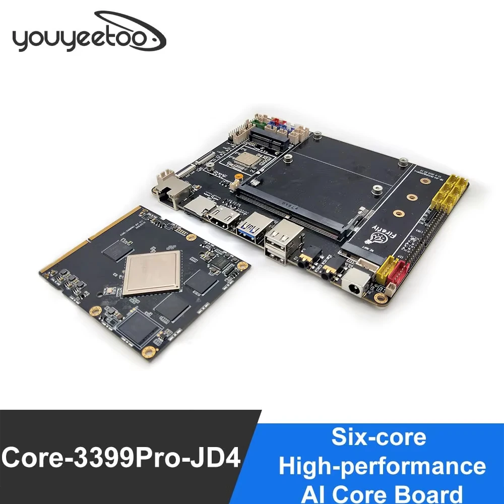 

Core-3399Pro-JD4 AI Core Board Integrated NPU with computing power up to 3.0 Tops,Support TensorFlow Lite/Android NN API