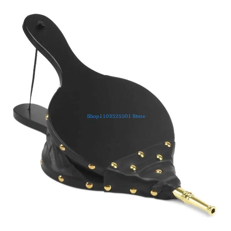 

Каминный сильфон Практичный дровяной вентилятор с подвесным ремнем Инструмент для кемпинга на открытом воздухе для камина, печи