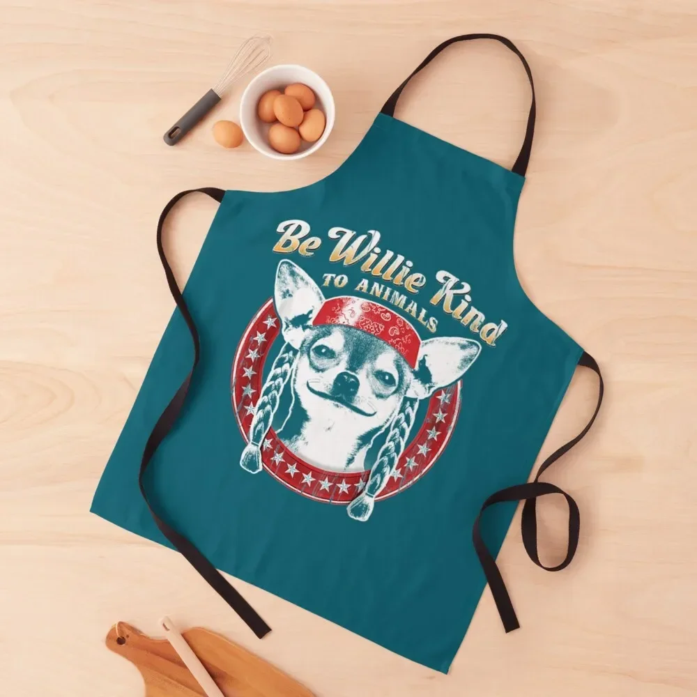 

Willie Nelson Be Willie Kind to Animals Youth Apron useful gadgets for home Manicurists Apron