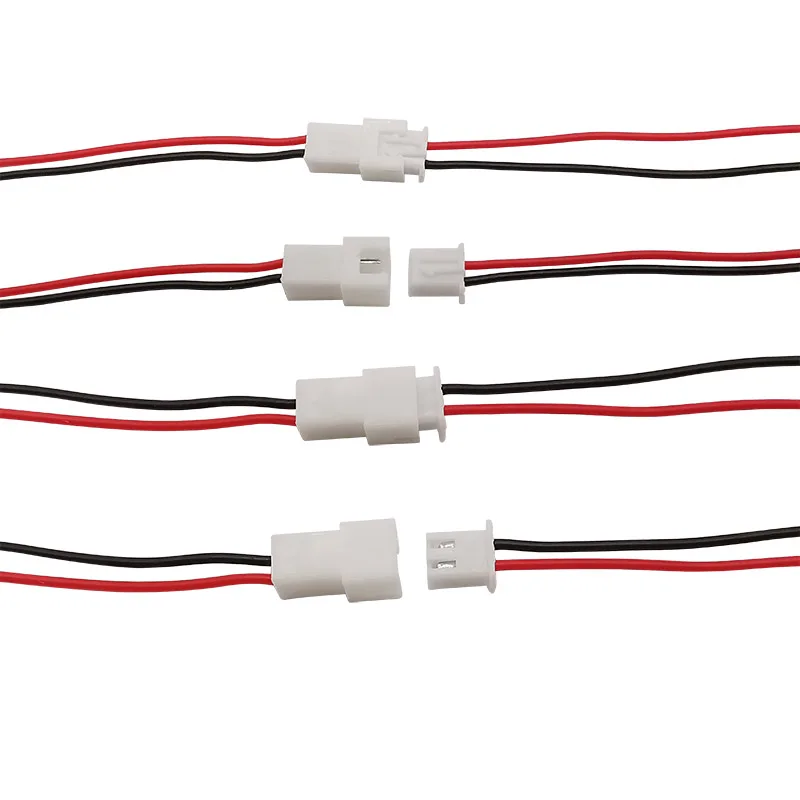 JST XH2.54 XH 2.54mm Pitch 2 Pin Male Female Plug Socket Wire Connector XH 2.54 2P Docking Terminal Electronic Wires 26AWG 20CM