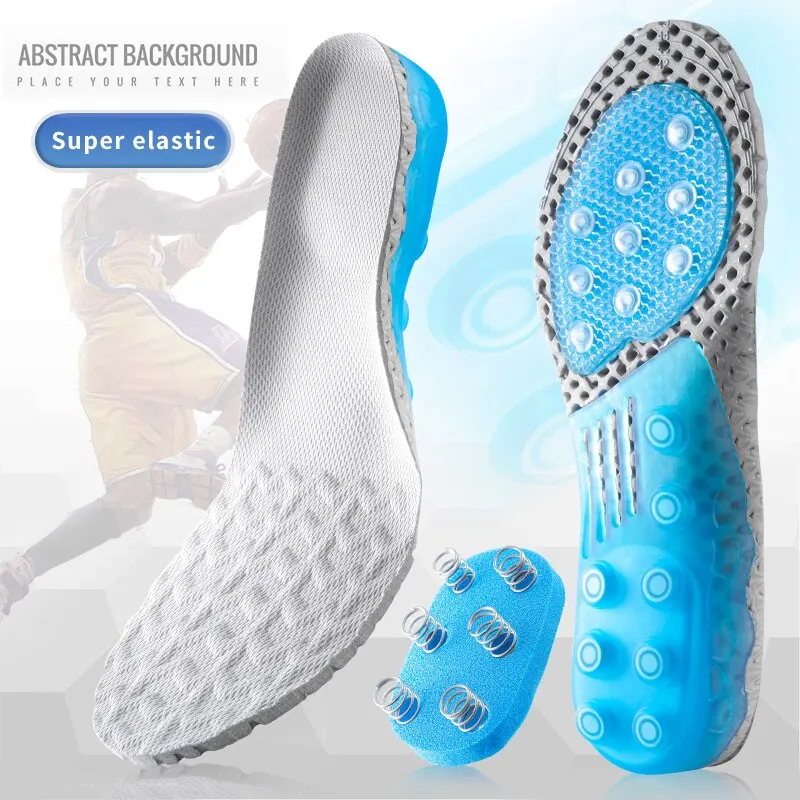 Premium Spring Silicone Gel Insoles Orthopedic Health Sole Pad For Shoes Insert Arch Support Pad For Plantar Fasciitis Feet Care