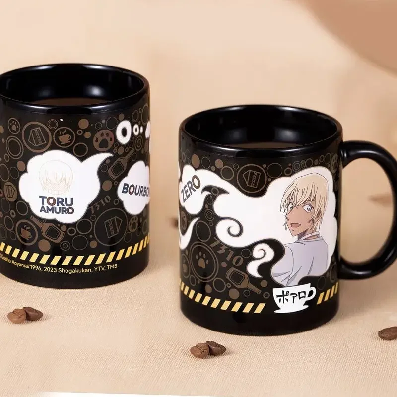 Cartoon Anime Peripheral Detective Conan Mark Cup Heating water causes discoloration Student Ceramic Cup Boy Girl Christmas Gift