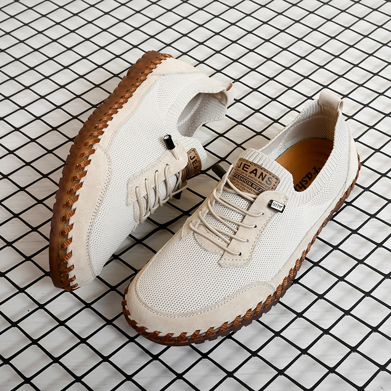 

Leather Shoes For Man Casual Sneakers Comfort Spring Autumn Walking Shoes Non-Slip Lightweight Vacation Hiking