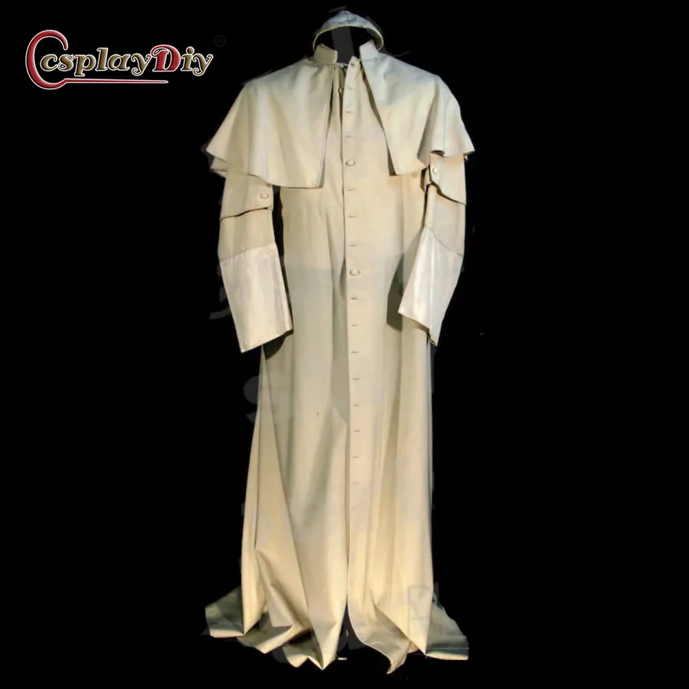 

Cosplaydiy Roman Priest Cassock Robe Gown Clergyman Vestments Medieval Ritual Robe Gothic Wizard Costume pope Robe cosplay