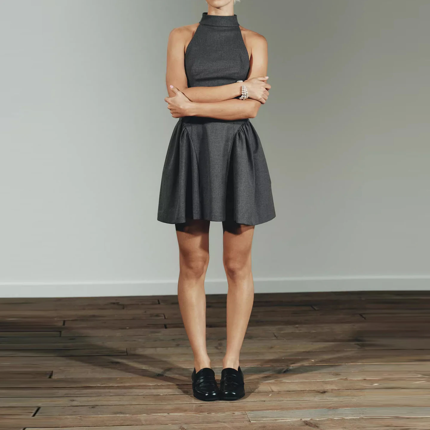 Ele Faionable ort Off-oulder Dr Women's Sle خريف 2025 Z لون نقي Svel كاجوال Dr