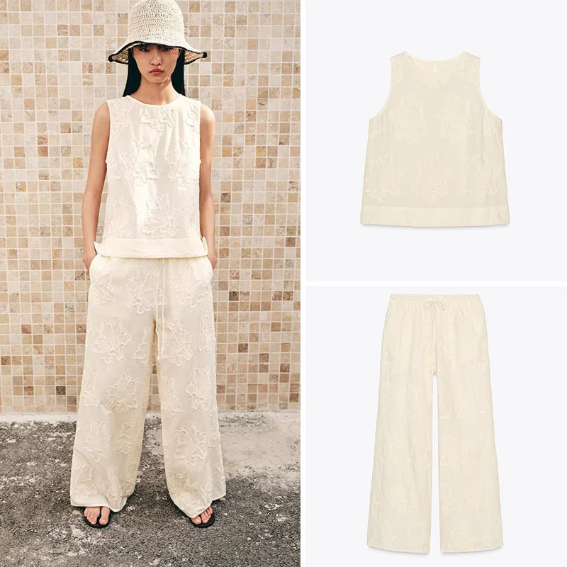 

New Summer Women's Clothing Set Top And Pants Ethnic Stage Costume 18-25 Years Olds 2025 Summer Collection 6303050 700 630304...