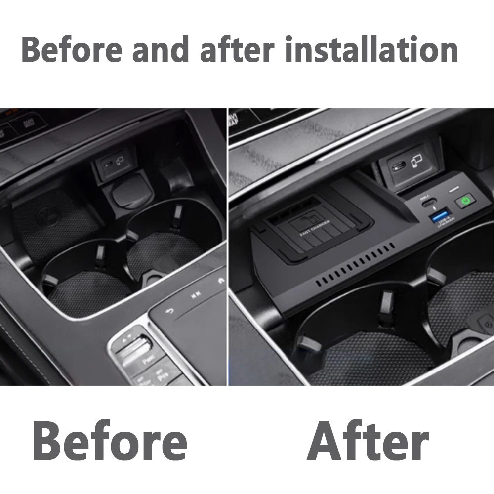 15w Fast wireless charger for Mercedes Benz W213 E-Class E200 E300 E260 2018 2021 phone holder mobile mount charging pad charge
