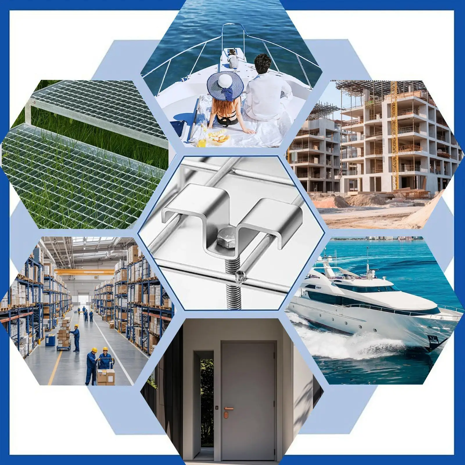 金属グレーチングクリップ 25個入り 高耐久亜鉛メッキグレーチングサドルクランプ 耐候性ハードウェア 橋のデッキ踏み板用