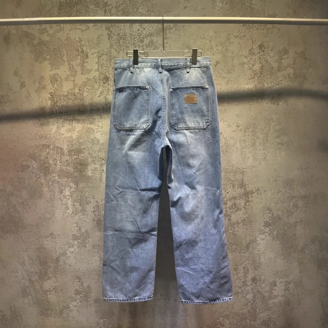 2025 New Autumn High Quality Ripped Distressed Graffiti Jeans Loose Fit Unisex
