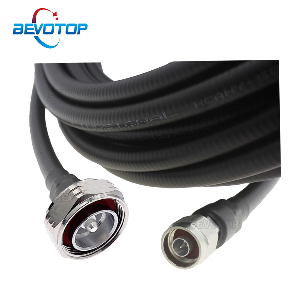 7/16 L29 DIN Male to N Male Plug Connector 1/2 50-9 Super Flexible Feeder Line RF Coaxial Cable Pigtail Extension Cord Jumper