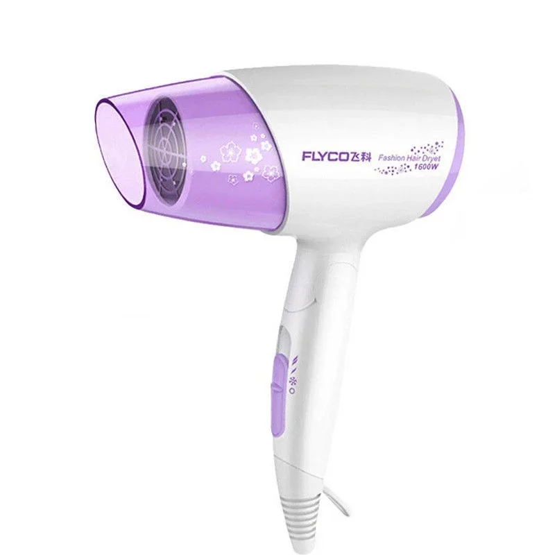 

FLY CO Hair dryer household negative ion hair care 1600W convenient foldable hot and cold air dryer