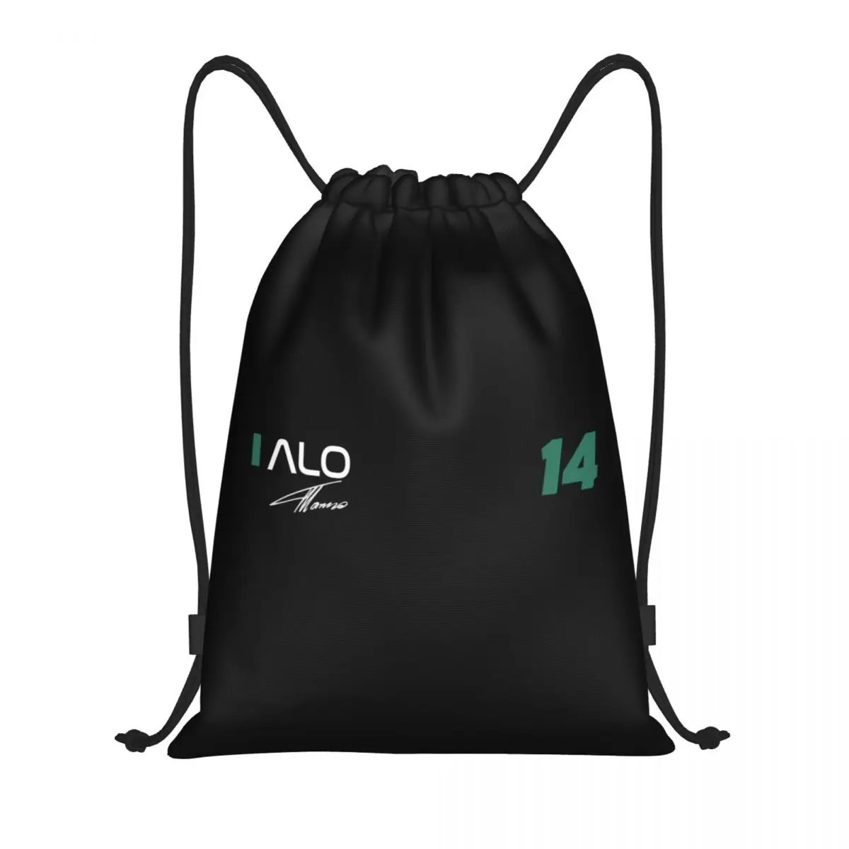 

Custom Alonso 14 Number Drawstring Bags for Shopping Yoga Backpacks Men Women F-1 Sport Car Racing Sports Gym Sackpack