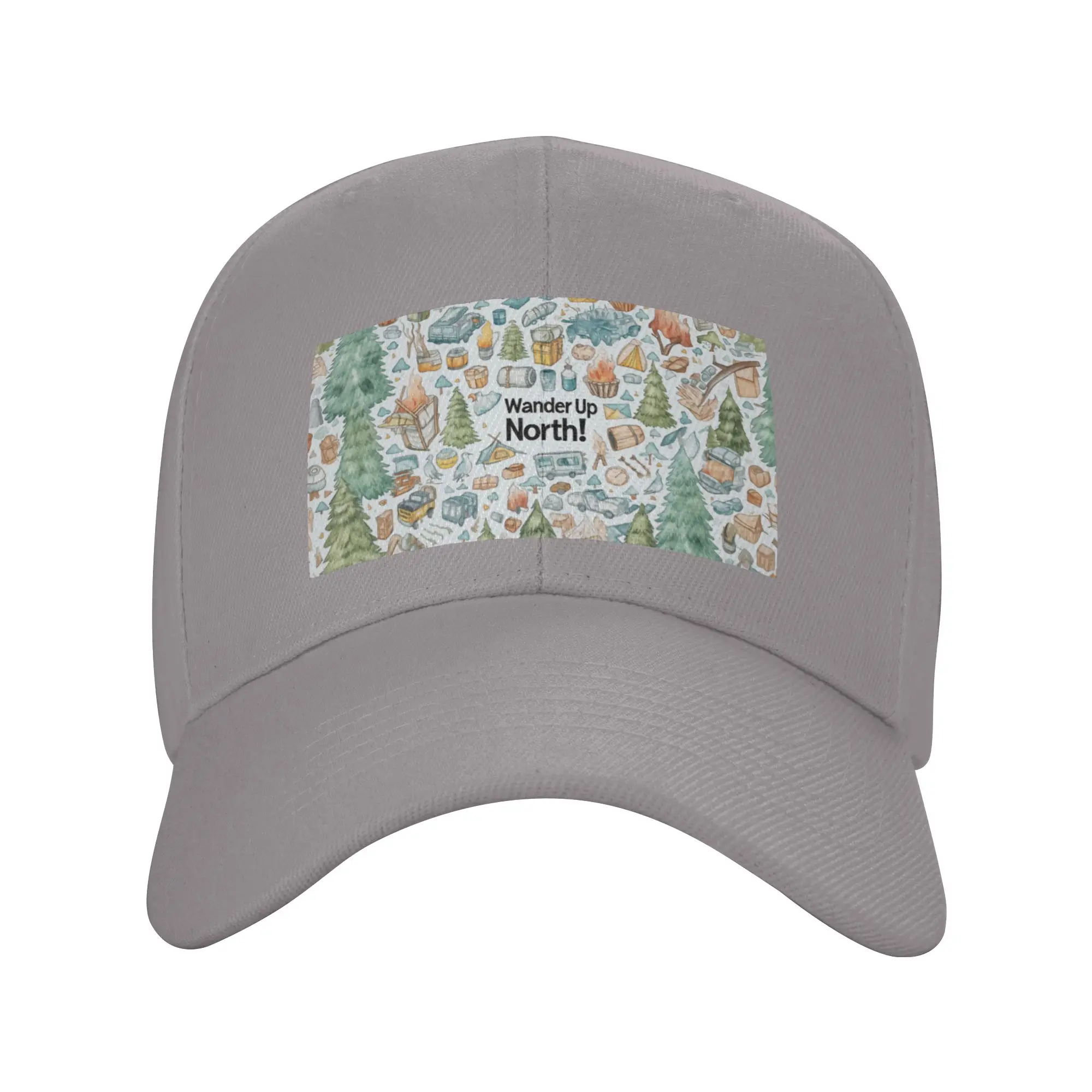 Adventure Essentials Pattern - Outdoor Theme   Wander Up North Co Trendy Baseball Cap Christmas One Size Fits Most Casual Hat