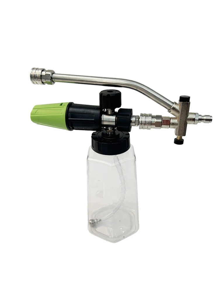 

Пенная пушка для мойки высокого давления с двойным разъемом, автомобильный пеногенератор с 1/4 дюйма, быстрое соединение, 1 л, прозрачная пушка из пенопласта