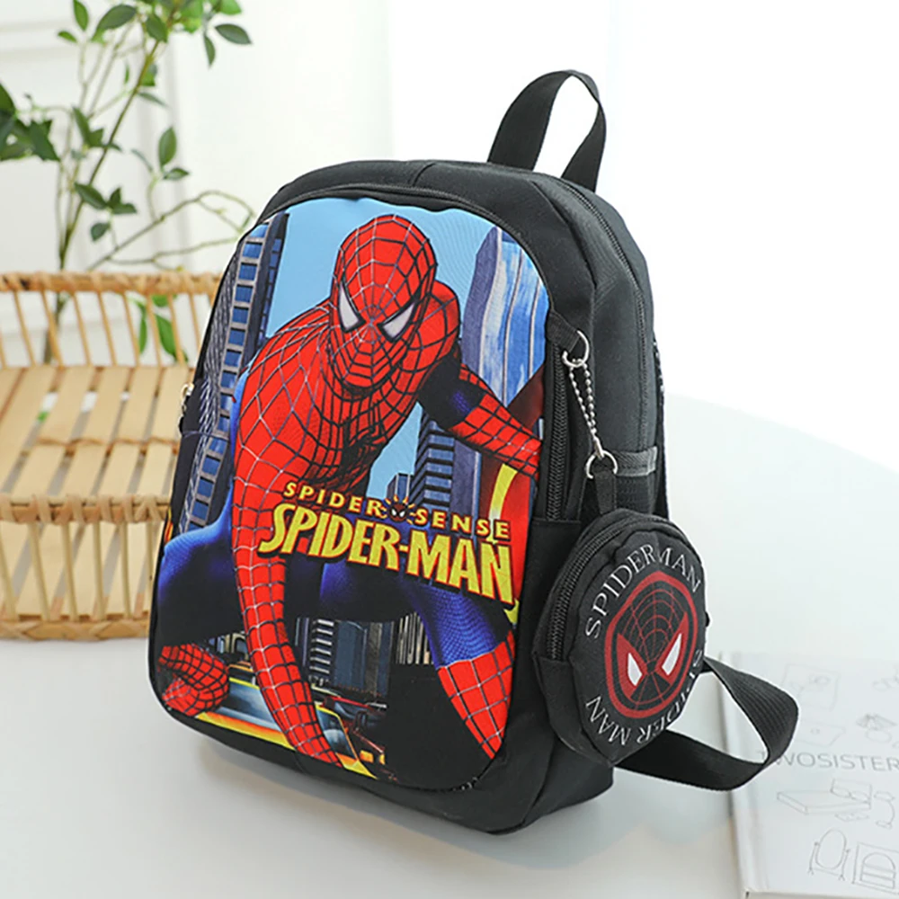 Marvel Kids Backpack for Students Spider Man Design Kindergarten Bagpack Casual Baby School Bags Teenagers Breathable Bookbag