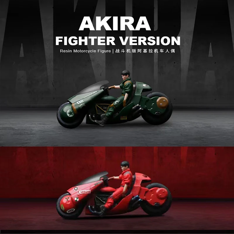 MoreArt 1:64 Akira Figure Resin Display Doll W/Moto Bike Collection Model Car Display