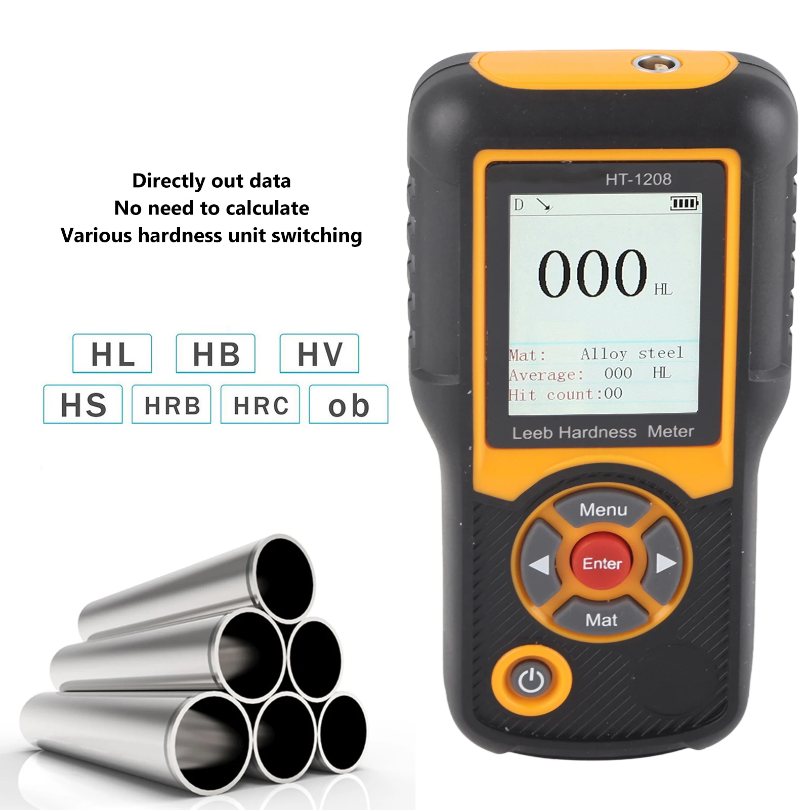 Digital Hardness Tester High Definition Bright Screen Conversion Large Capacity Storage ABS High Accuracy Hardness Meter
