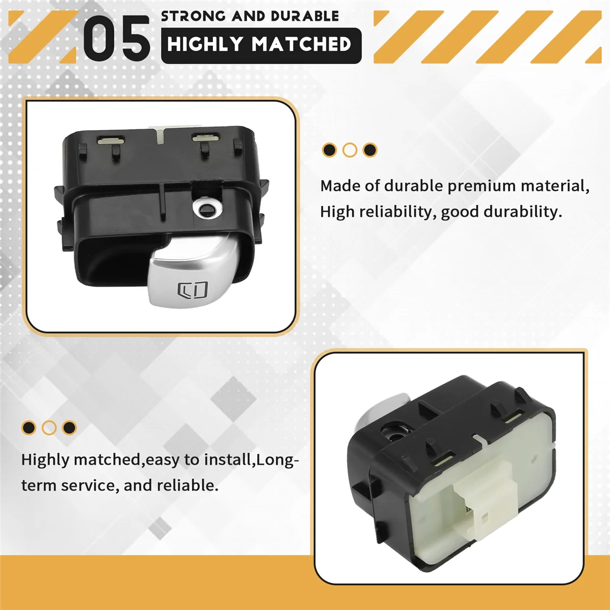 

#541S Power Window Switch 2229051904 for Mercedes-Benz E-Class S-Class W213 W217 W222 W247 Car Accessories, Black (black)